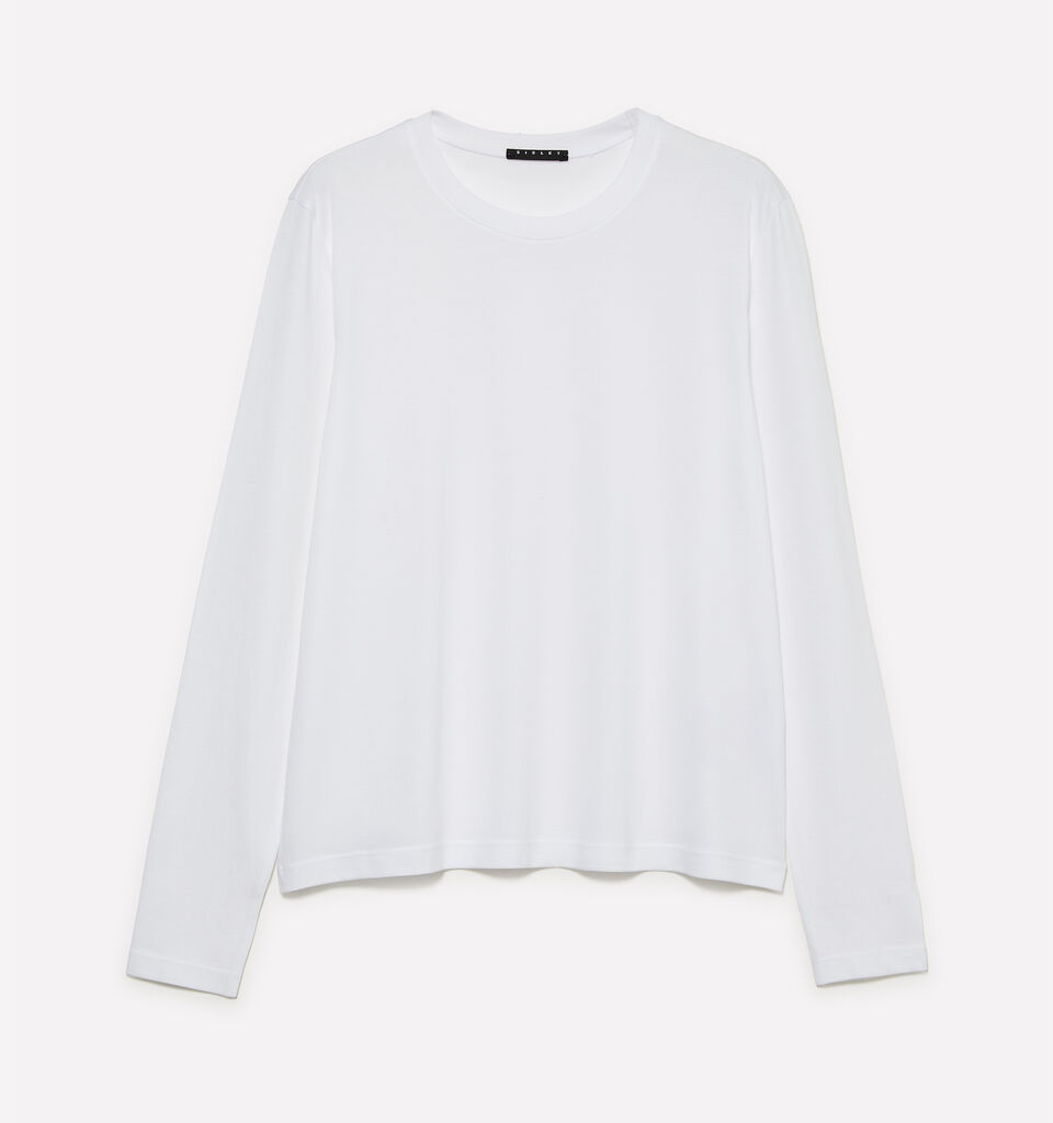 White long sleeve t-shirt - women's long sleeve t-shirts - White | Sisley image number 1